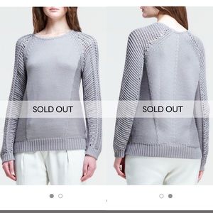 Helmut Lang Skeletal Cord Mixed-Knit Pullover